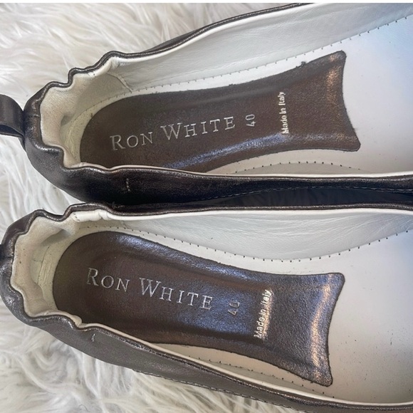 Ron White Women Natanya Mesh Metallic Pewter Ballet Flat Slip-on Shoes Sz 9.5/40 - Picture 8 of 14